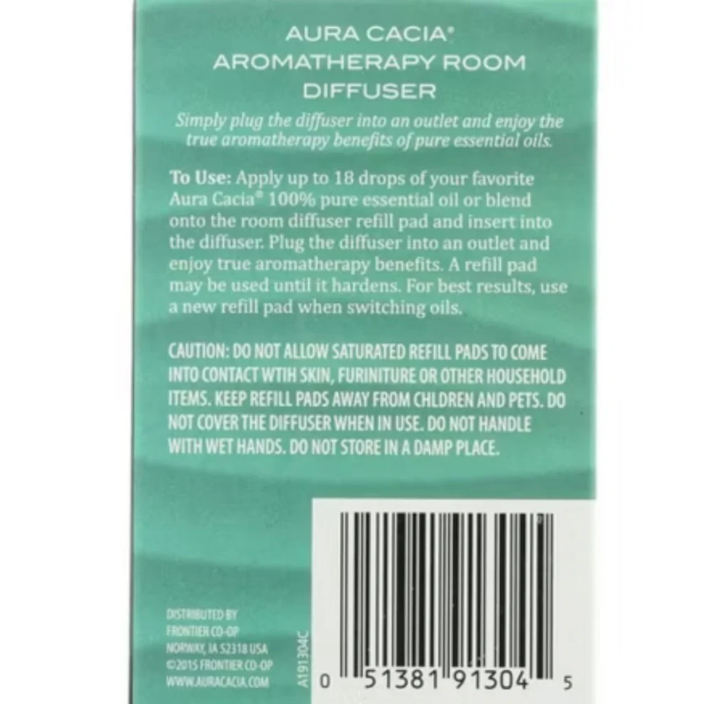 NEW Aura Cacia Aromatherapy Room Diffuser with 2 Eucalyptus Oils